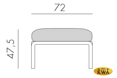 Пуф пластиковый с подушкой