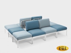 Пуф пластиковый с подушкой