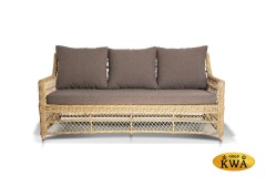 &quot;Гранд Латте&quot; диван трехместный из искусственного ротанга, цвет соломенный