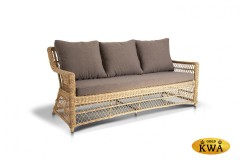 &quot;Гранд Латте&quot; диван трехместный из искусственного ротанга, цвет соломенный