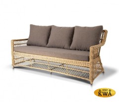 &quot;Гранд Латте&quot; диван трехместный из искусственного ротанга, цвет соломенный