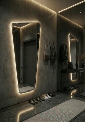 Fashion XL LED Gold Зеркало в полный рост в раме с подсветкой