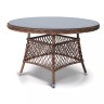 "Эспрессо" плетеный круглый стол, диаметр 118 см, цвет коричневый