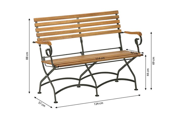 Скамья из акации ЛАТА 2-х местная