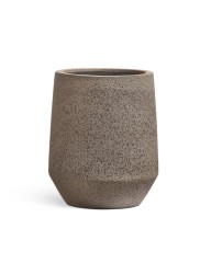 Кашпо TREEZ Ergo Hard Rock Высокая трапециевидная чаша Песок серый беж д-40, в-48 см