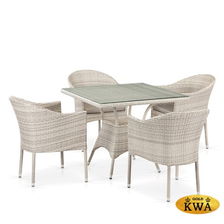 Комплект плетеной мебели T190B/Y350A-W85-90x90 Latte 4Pcs