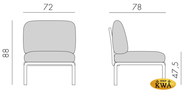 Модуль центральный пластиковый с подушками