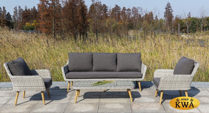 "Прованс" диван из искусственного ротанга трехместный, цвет бежевый