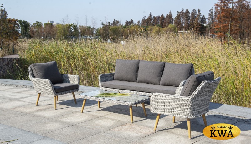 "Прованс" диван из искусственного ротанга трехместный, цвет бежевый