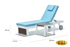 Шезлонг-лежак металлический с матрасом Alezia