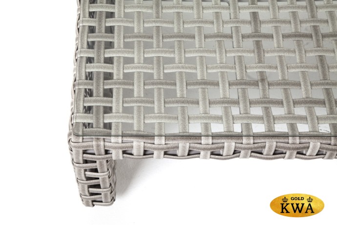 "Тито" кофейный столик плетеный, цвет серый