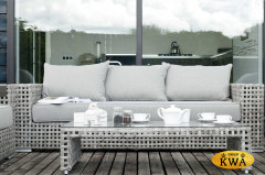 "Тито" кофейный столик плетеный, цвет серый