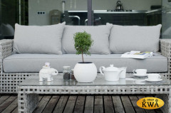 "Тито" кофейный столик плетеный, цвет серый