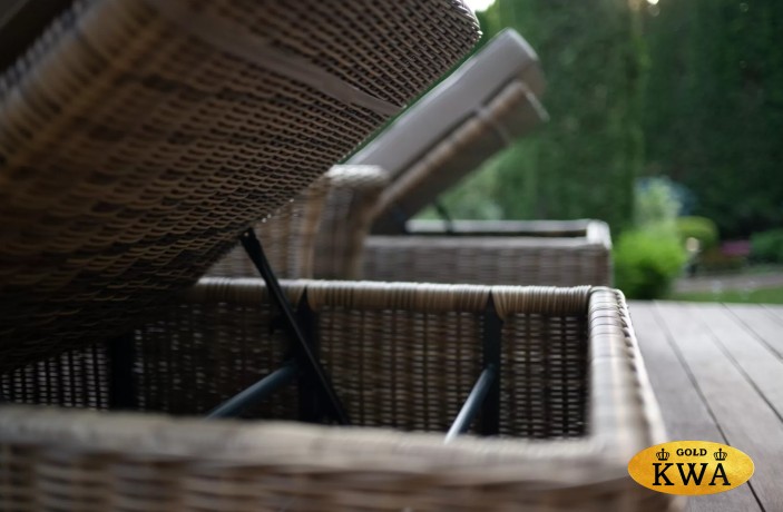 LEON шезлонг лежак из искусственного ротанга