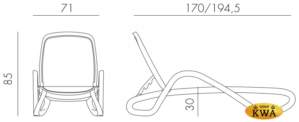 Шезлонг-лежак пластиковый