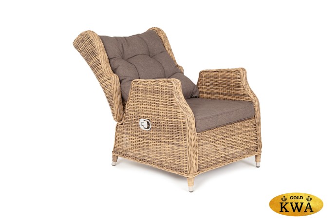 "Форио" кресло раскладное плетеное, цвет соломенный