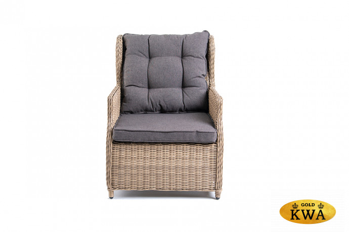 "Форио" кресло раскладное плетеное, цвет соломенный