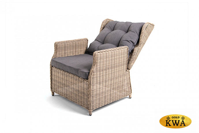 "Форио" кресло раскладное плетеное, цвет соломенный