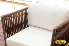 Касабланка кресло плетеное из роупа (веревки), цвет серо-коричневый