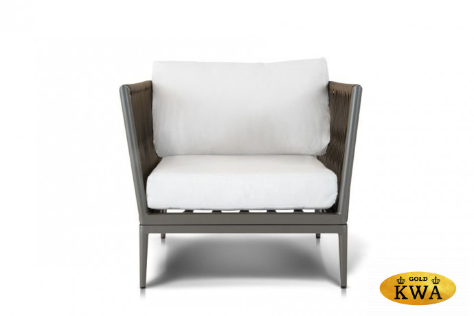 Касабланка кресло плетеное из роупа (веревки), цвет серо-коричневый