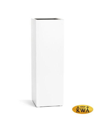 Кашпо TREEZ Effectory Gloss Высокий куб Белый глянцевый лак в-60 см, 31х31 см 1/1