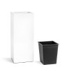 Кашпо TREEZ Effectory Gloss Высокий куб Белый глянцевый лак в-60 см, 31х31 см 1/1