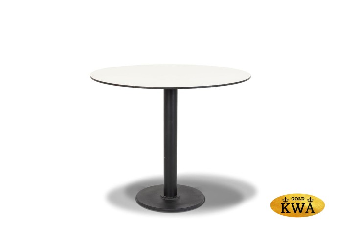 "Каффе" интерьерный стол из HPL круглый Ø63см, цвет молочный