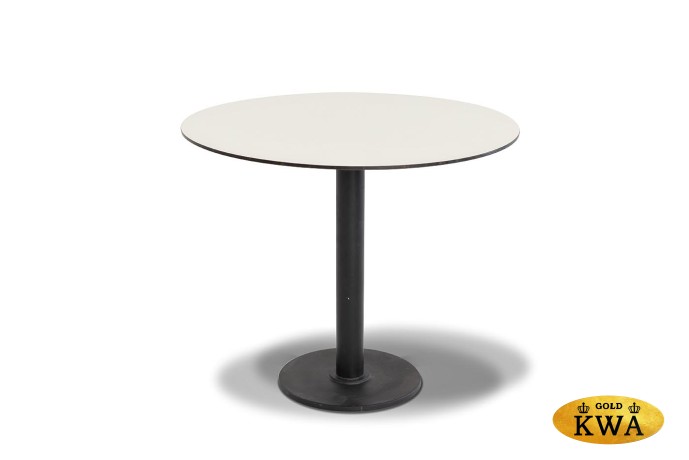 "Каффе" интерьерный стол из HPL круглый Ø63см, цвет молочный