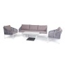 "Канны" лаунж-зона 5-местная плетеная из роупа (веревки), цвет серый