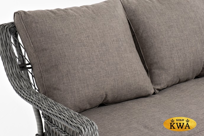 "Гранд Латте" диван трехместный из искусственного ротанга, цвет графит