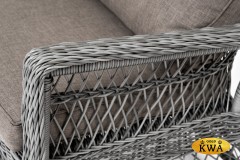 "Гранд Латте" диван трехместный из искусственного ротанга, цвет графит