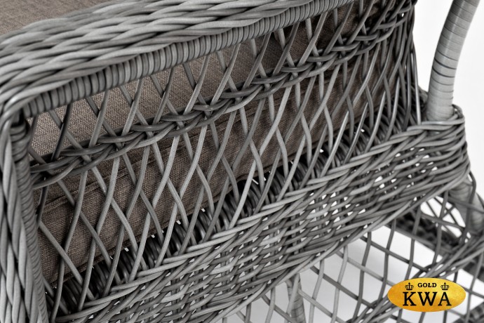 "Гранд Латте" диван трехместный из искусственного ротанга, цвет графит