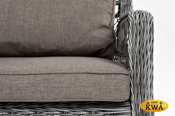 "Гранд Латте" диван трехместный из искусственного ротанга, цвет графит