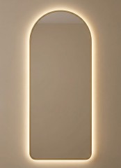 Arch XL LED Gold Зеркало в полный рост в раме с подсветкой