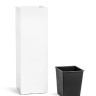 Кашпо TREEZ Effectory Gloss Высокий куб Белый глянцевый лак в-75 см, 31х31 см 1/1