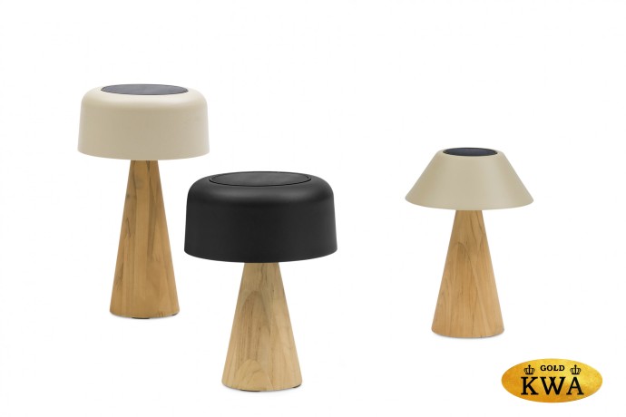 Kiruna (Cone Teak L) Светильник антрацит, алюминий/тик