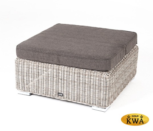 "Лунго" плетенная оттоманка с подушкой, цвет бежевый