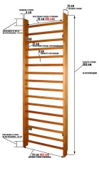 Шведская стенка деревянная из ламельного бука для реабилитации - БУК СТАНДАРТ - РЕАБИЛИТАЦИОННАЯ