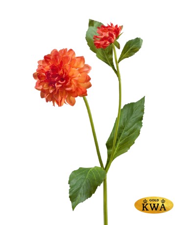 Георгин оранжевый в-48 см, д-8 см 1цв 1бут 12/144