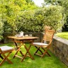 Складной кофейный комплект из акации КАРО с высоким столом