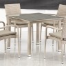 Комплект плетеной мебели T256C/Y376C-W85 Latte (4+1) + подушки на стульях