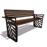 Скамейка парковая «Крым» (0,6 лиственница,30х60)