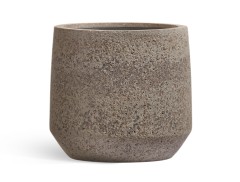 Кашпо TREEZ Ergo Hard Rock Трапециевидная чаша Песок серый беж д-42, в-38 см