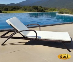 Шезлонг “Cayman” из искусственного ротанга, цвет коричневый