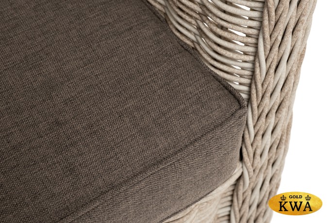 "Гляссе" диван трехместный из искусственного ротанга, цвет бежевый