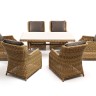 "Неаполь" обеденная группа плетеная из искусственного ротанга, цвет соломенный