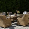 "Неаполь" обеденная группа плетеная из искусственного ротанга, цвет соломенный