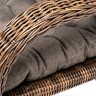 "Толедо" кресло плетеное с подушками, цвет коричневый