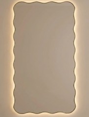 Фантазия (Fancy) XL LED Золото Зеркало в полный рост в раме с подсветкой