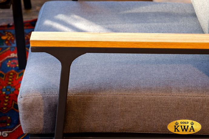 Диванная группа из алюминия CONCORDE L темный графит  Joygarden